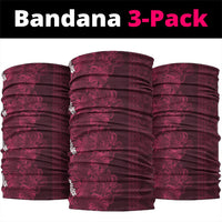 Burgundy Hibiscus Monstera Seamless Kakau Hawaii Neck Gaiter LT14 package One Size: 25*50cm Burgundy - Polynesian Pride