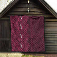 Burgundy Hibiscus Monstera Seamless Kakau Hawaii Quilt LT14 - Polynesian Pride