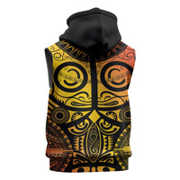 Marquesas Islands Sleeveless Zip Hoodie Marquesan Tattoo Yellow Gradient LT14 - Polynesian Pride