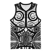 Marquesas Islands Basketball Jersey Marquesan Tattoo Black White Color LT14 Unisex Black - Polynesian Pride