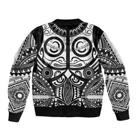Marquesas Islands Bomber Jacket Marquesan Tattoo Black White Color LT14 - Polynesian Pride
