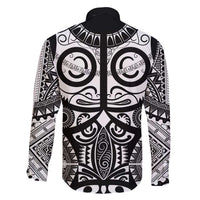 Marquesas Islands Family Matching Summer Maxi Dress and Hawaiian Shirt Marquesan Tattoo Black White Color - Polynesian Pride