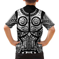 Marquesas Islands Family Matching Tank Maxi Dress and Hawaiian Shirt Marquesan Tattoo Black White Color LT14 - Polynesian Pride
