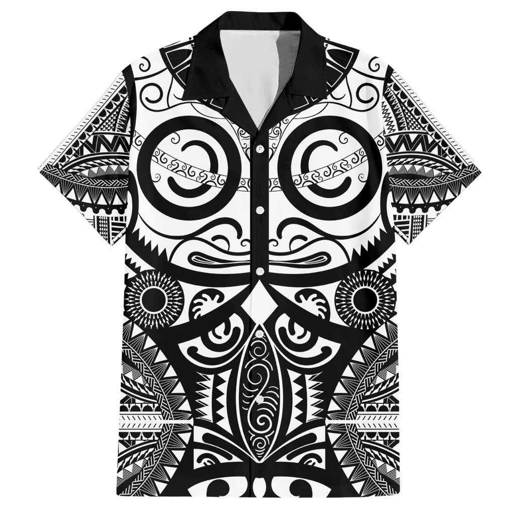 Marquesas Islands Hawaiian Shirt Marquesan Tattoo Black White Color LT14 Black - Polynesian Pride