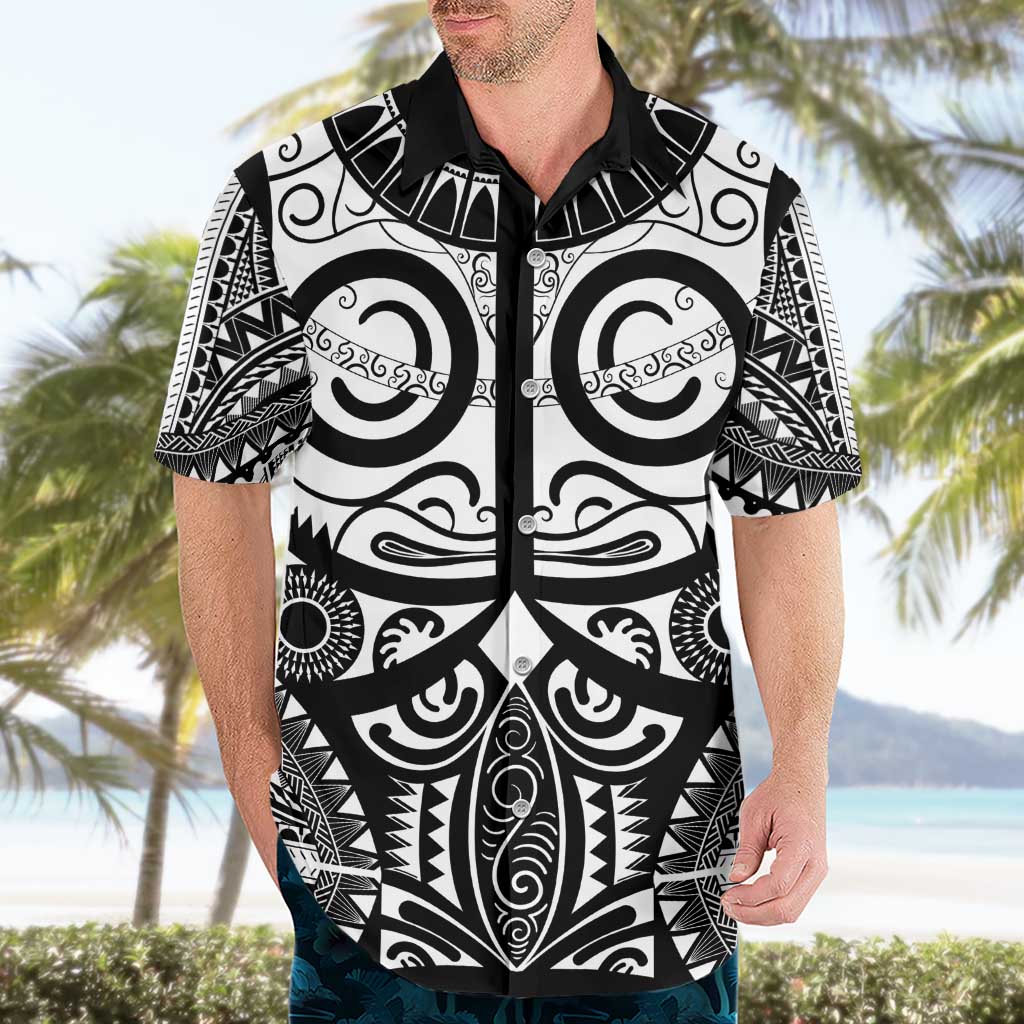 Marquesas Islands Hawaiian Shirt Marquesan Tattoo Black White Color LT14 - Polynesian Pride