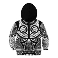 Marquesas Islands Kid Hoodie Marquesan Tattoo Black White Color LT14 - Polynesian Pride