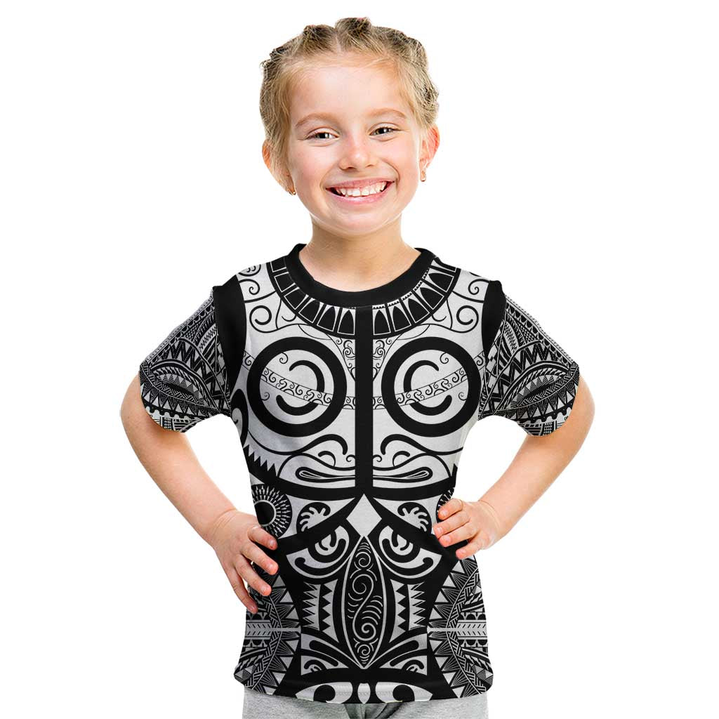 Marquesas Islands Kid T Shirt Marquesan Tattoo Black White Color LT14 Black - Polynesian Pride