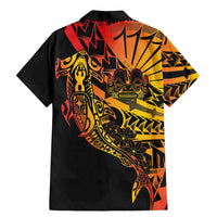 Gradient Marquesas Islands Family Matching Mermaid Dress and Hawaiian Shirt Marquesan Matatiki Hammerhead Shark Patutiki LT14 - Polynesian Pride