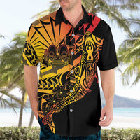 Gradient Marquesas Islands Hawaiian Shirt Marquesan Matatiki Hammerhead Shark Patutiki LT14 - Polynesian Pride
