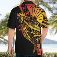 Gradient Marquesas Islands Hawaiian Shirt Marquesan Matatiki Hammerhead Shark Patutiki LT14 - Polynesian Pride