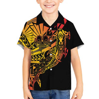 Gradient Marquesas Islands Hawaiian Shirt Marquesan Matatiki Hammerhead Shark Patutiki LT14 - Polynesian Pride