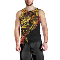 Gradient Marquesas Islands Men Tank Top Marquesan Matatiki Hammerhead Shark Patutiki LT14 - Polynesian Pride