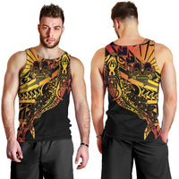 Gradient Marquesas Islands Men Tank Top Marquesan Matatiki Hammerhead Shark Patutiki LT14 - Polynesian Pride