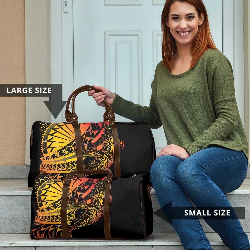 Gradient Marquesas Islands Travel Bag Marquesan Matatiki Hammerhead Shark Patutiki - Polynesian Pride