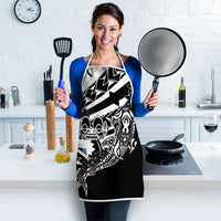 Black White Marquesas Islands Apron Marquesan Matatiki Hammerhead Shark Patutiki LT14 - Polynesian Pride