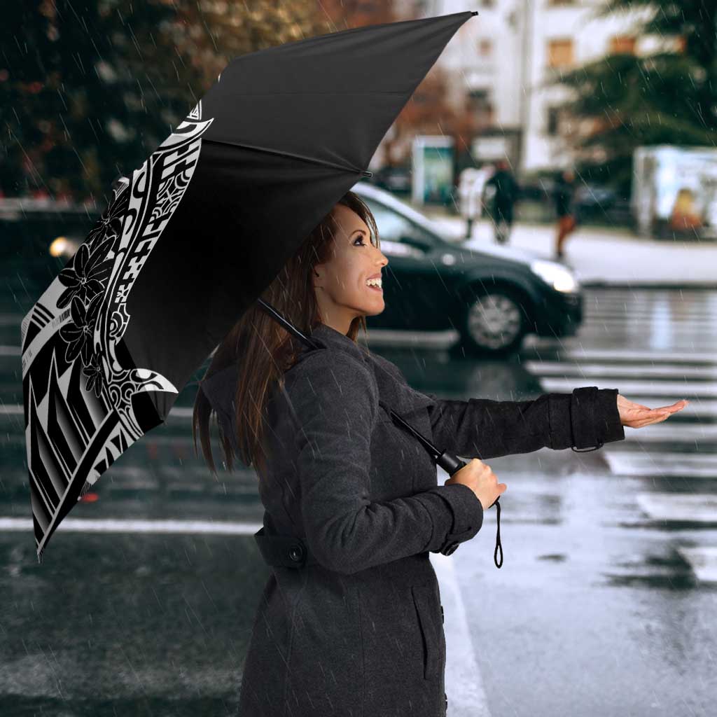 Black White Marquesas Islands Umbrella Marquesan Matatiki Hammerhead Shark Patutiki - Polynesian Pride