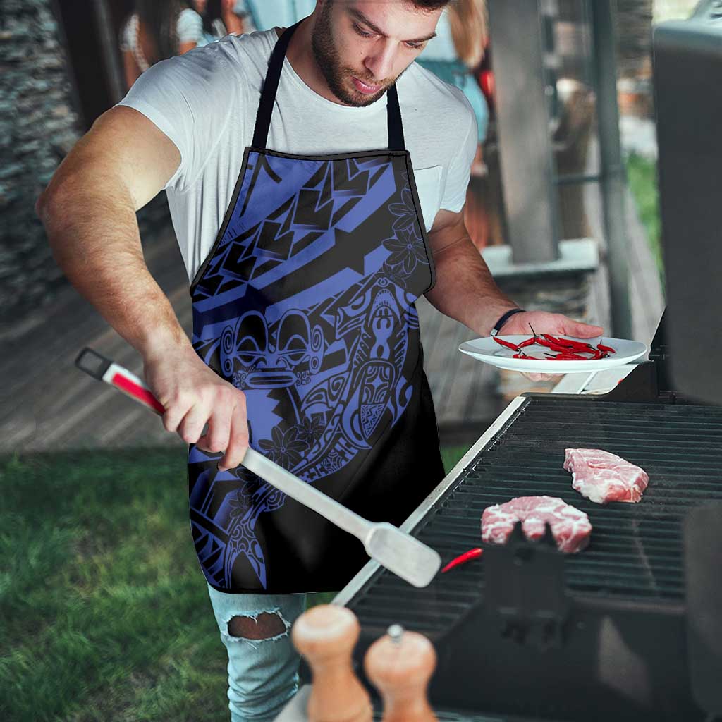 Blue Marquesas Islands Apron Marquesan Matatiki Hammerhead Shark Patutiki - Polynesian Pride