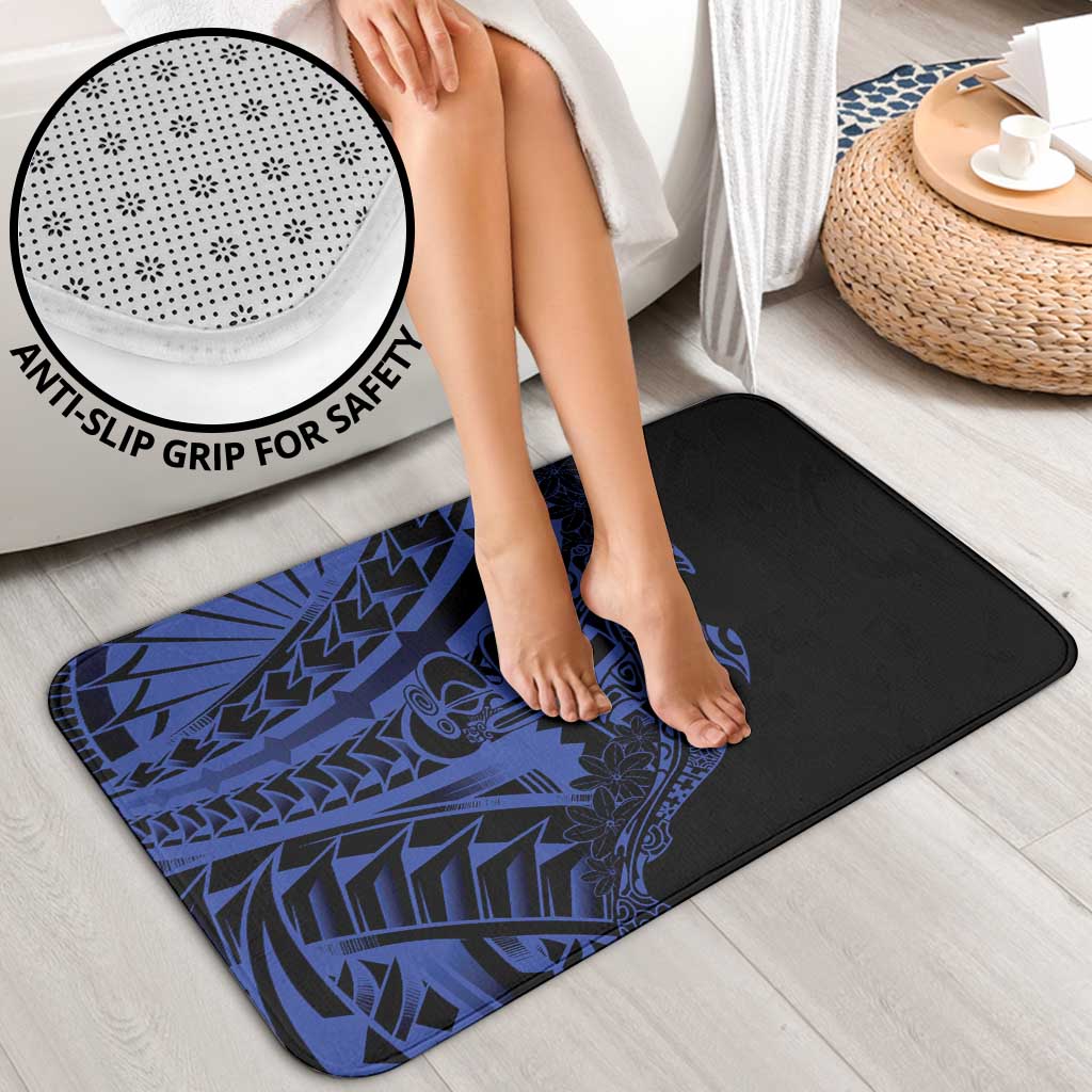 Blue Marquesas Islands Bathroom Set Marquesan Matatiki Hammerhead Shark Patutiki LT14 - Polynesian Pride