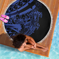 Blue Marquesas Islands Beach Blanket Marquesan Matatiki Hammerhead Shark Patutiki LT14 - Polynesian Pride