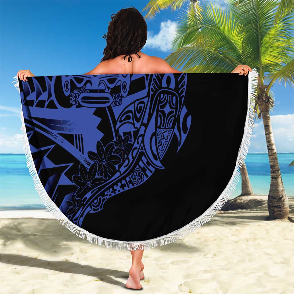 Blue Marquesas Islands Beach Blanket Marquesan Matatiki Hammerhead Shark Patutiki LT14 - Polynesian Pride