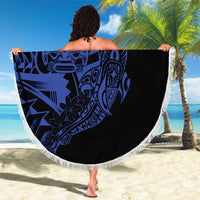 Blue Marquesas Islands Beach Blanket Marquesan Matatiki Hammerhead Shark Patutiki LT14 - Polynesian Pride