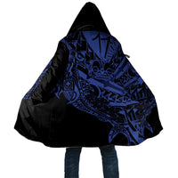 Blue Marquesas Islands Cloak Marquesan Matatiki Hammerhead Shark Patutiki LT14 Unisex Blue - Polynesian Pride