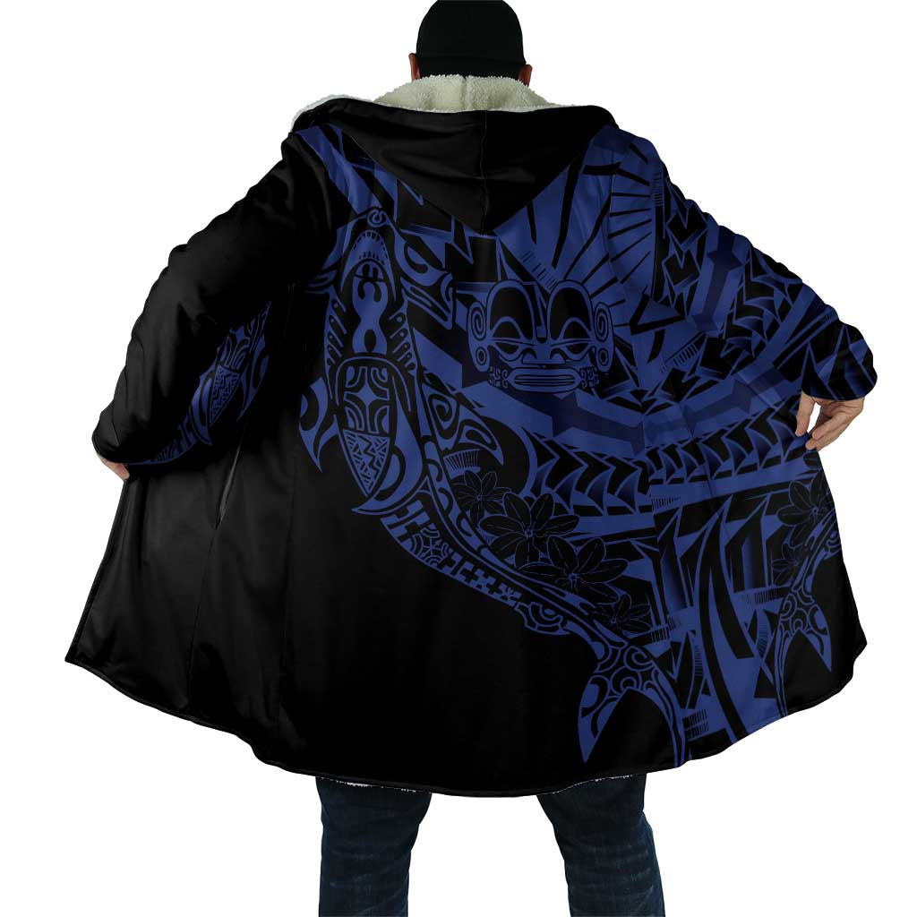 Blue Marquesas Islands Cloak Marquesan Matatiki Hammerhead Shark Patutiki LT14 - Polynesian Pride