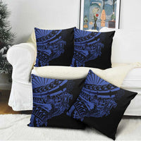 Blue Marquesas Islands Pillow Cover Marquesan Matatiki Hammerhead Shark Patutiki LT14 - Polynesian Pride