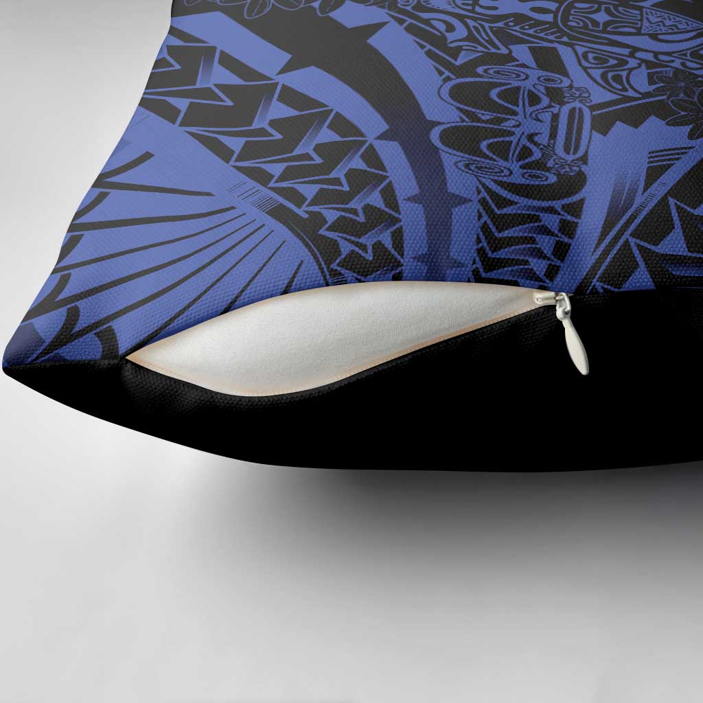 Blue Marquesas Islands Pillow Cover Marquesan Matatiki Hammerhead Shark Patutiki LT14 - Polynesian Pride