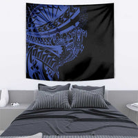 Blue Marquesas Islands Tapestry Marquesan Matatiki Hammerhead Shark Patutiki LT14 - Polynesian Pride