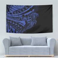 Blue Marquesas Islands Tapestry Marquesan Matatiki Hammerhead Shark Patutiki LT14 - Polynesian Pride