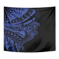 Blue Marquesas Islands Tapestry Marquesan Matatiki Hammerhead Shark Patutiki LT14 - Polynesian Pride