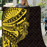 Yellow Marquesas Islands Quilt Marquesan Matatiki Hammerhead Shark Patutiki LT14 Yellow - Polynesian Pride
