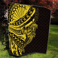 Yellow Marquesas Islands Quilt Marquesan Matatiki Hammerhead Shark Patutiki LT14 - Polynesian Pride
