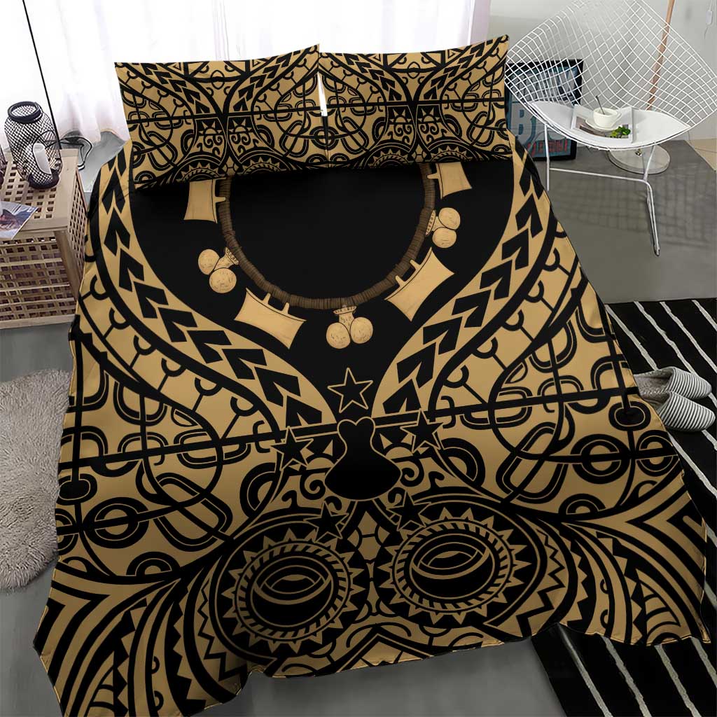 Austral Islands Bedding Set Tuhaa Pae Penu Stars Necklace Gold LT14 - Polynesian Pride