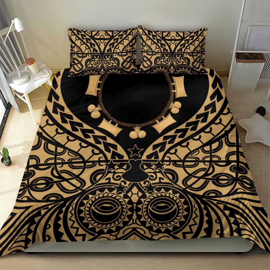 Austral Islands Bedding Set Tuhaa Pae Penu Stars Necklace Gold LT14 - Polynesian Pride