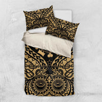Austral Islands Bedding Set Tuhaa Pae Penu Stars Necklace Gold LT14 US Twin 172cm x 218cm Gold - Polynesian Pride