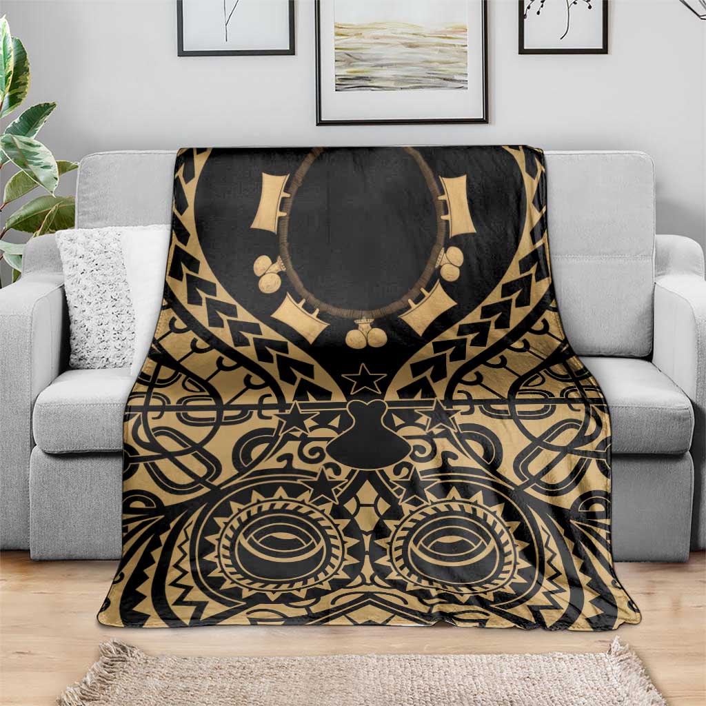 Austral Islands Blanket Tuhaa Pae Penu Stars Necklace Gold - Polynesian Pride