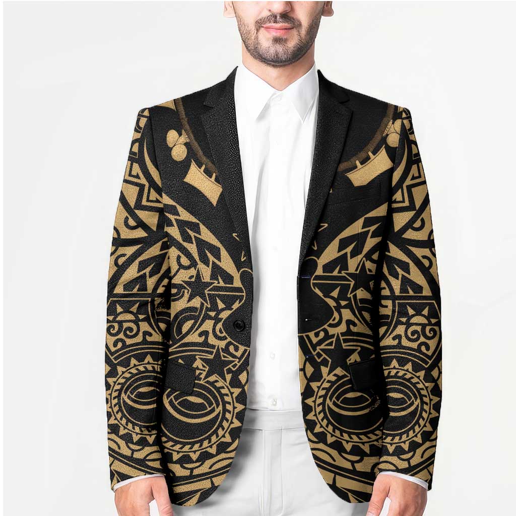 Austral Islands Blazer Tuhaa Pae Penu Stars Necklace Gold - Polynesian Pride