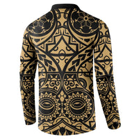 Austral Islands Button Sweatshirt Tuhaa Pae Penu Stars Necklace Gold LT14 - Polynesian Pride