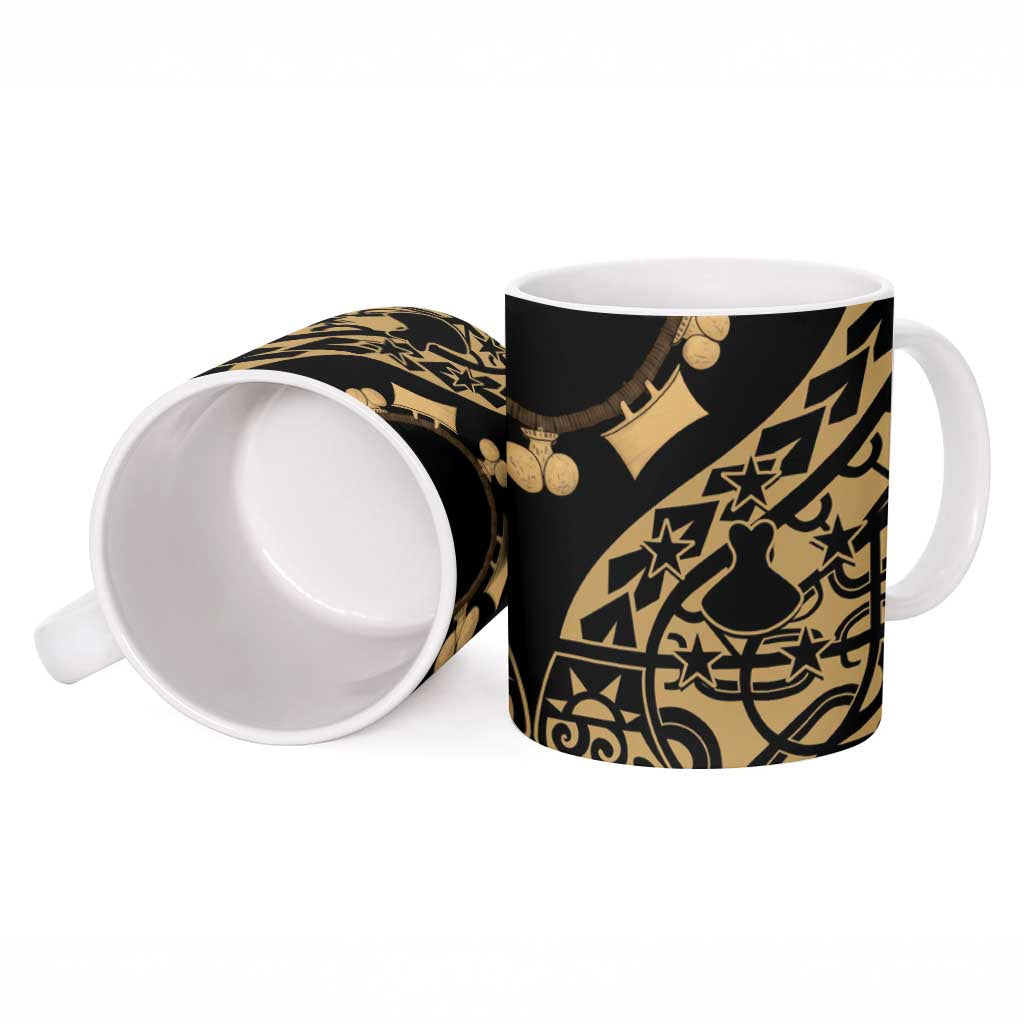 Austral Islands Ceramic Mug Tuhaa Pae Penu Stars Necklace Gold LT14 - Polynesian Pride