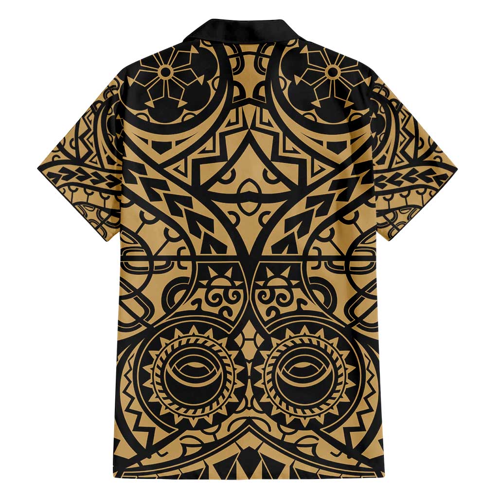 Austral Islands Family Matching Long Sleeve Bodycon Dress and Hawaiian Shirt Tuhaa Pae Penu Stars Necklace Gold LT14 - Polynesian Pride