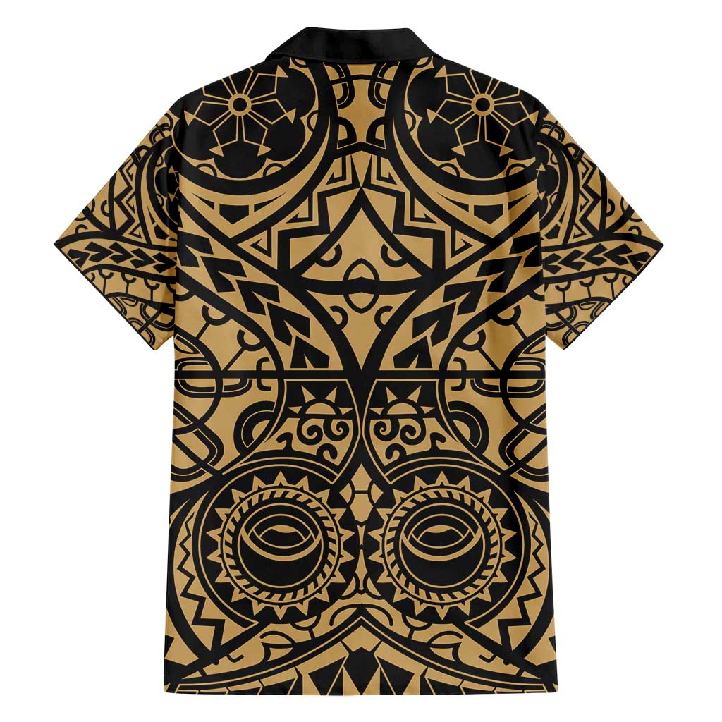 Austral Islands Family Matching Short Sleeve Bodycon Dress and Hawaiian Shirt Tuhaa Pae Penu Stars Necklace Gold LT14 - Polynesian Pride