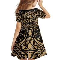 Austral Islands Family Matching Summer Maxi Dress and Hawaiian Shirt Tuhaa Pae Penu Stars Necklace Gold LT14 - Polynesian Pride