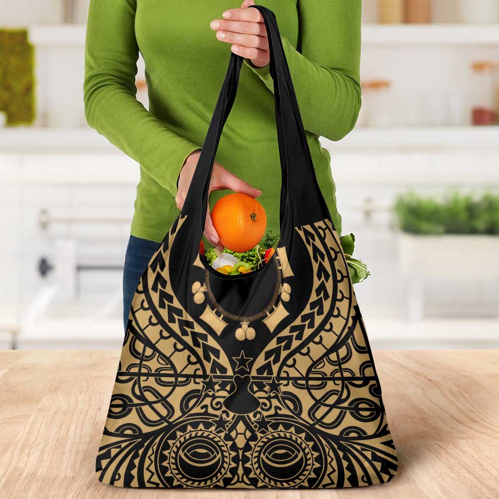 Austral Islands Grocery Bag Tuhaa Pae Penu Stars Necklace Gold - Polynesian Pride