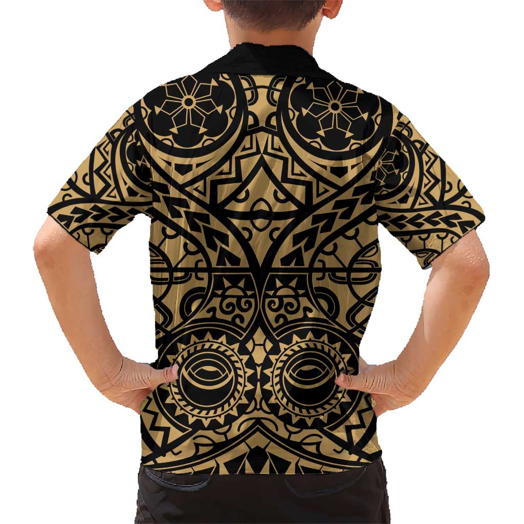 Austral Islands Hawaiian Shirt Tuhaa Pae Penu Stars Necklace Gold - Polynesian Pride