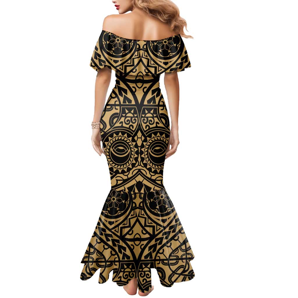 Austral Islands Mermaid Dress Tuhaa Pae Penu Stars Necklace Gold LT14 - Polynesian Pride