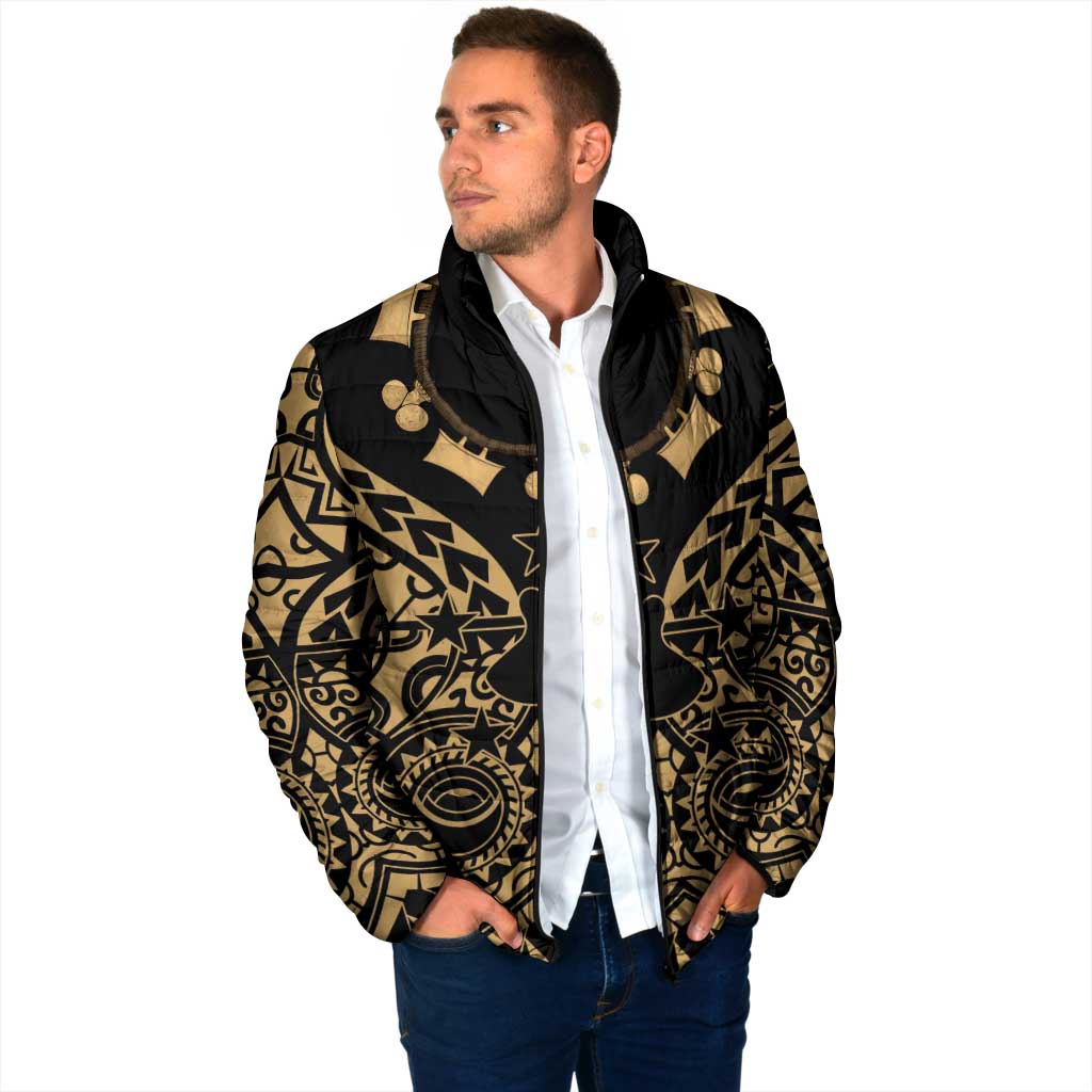 Austral Islands Padded Jacket Tuhaa Pae Penu Stars Necklace Gold - Polynesian Pride