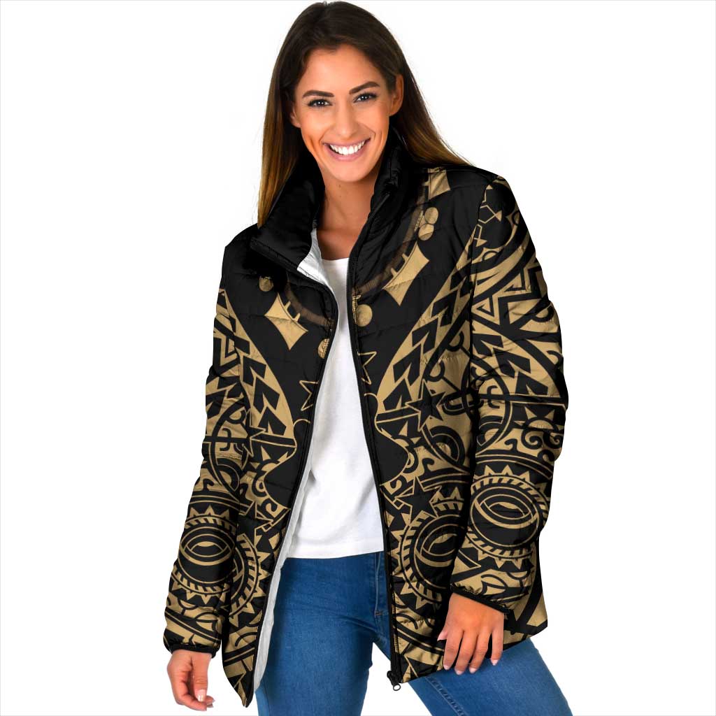 Austral Islands Padded Jacket Tuhaa Pae Penu Stars Necklace Gold - Polynesian Pride