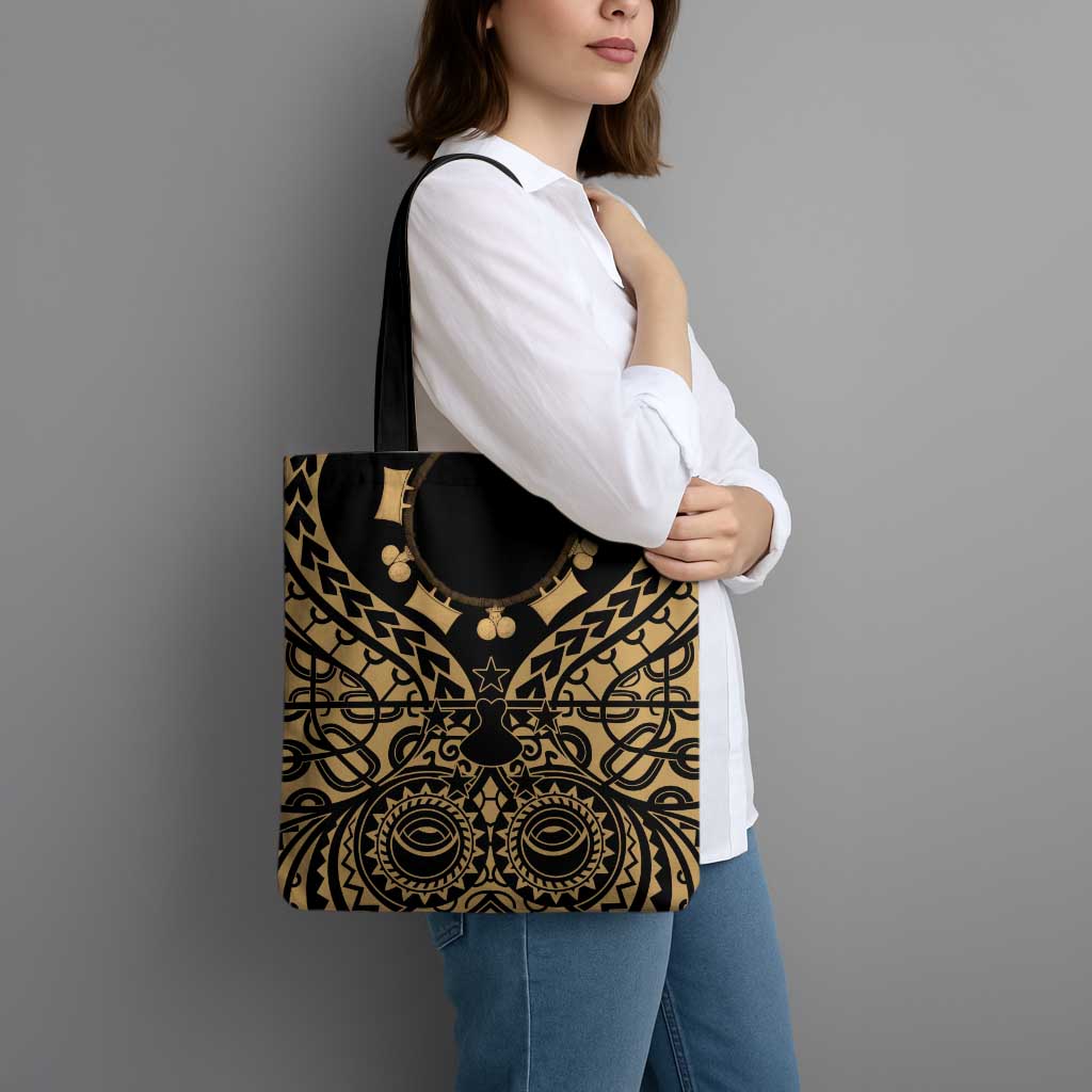 Austral Islands Tote Bag Tuhaa Pae Penu Stars Necklace Gold - Polynesian Pride